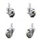 Service Caster 3 Inch Gray Polyurethane Wheel Swivel 7/8 Inch Square Stem Caster Brakes, 2PK SCC-SQ20S314-PPUB-GRY-TLB-78-2-S-2 - alternate 1